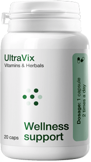 Ultravix étrend-kiegészítő doboza ízületi fájdalom és merevség támogatására